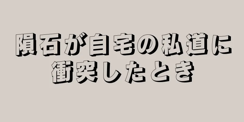 隕石が自宅の私道に衝突したとき