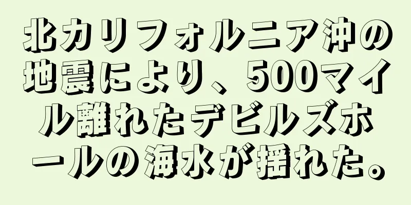 北カリフォルニア沖の地震により、500マイル離れたデビルズホールの海水が揺れた。