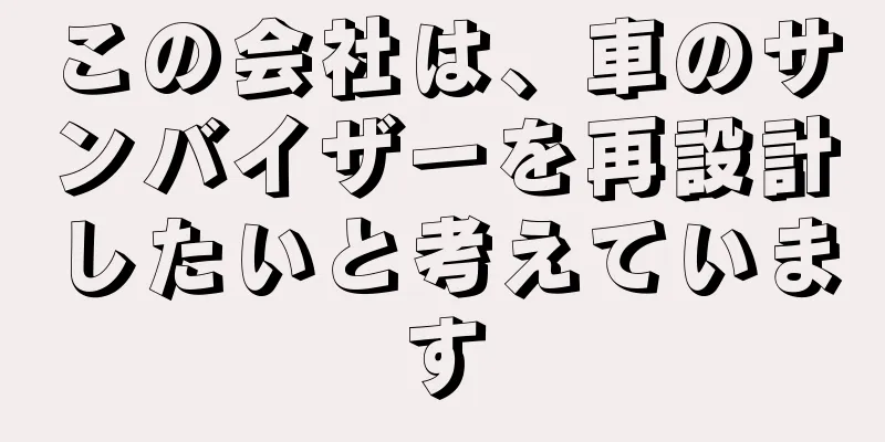 この会社は、車のサンバイザーを再設計したいと考えています
