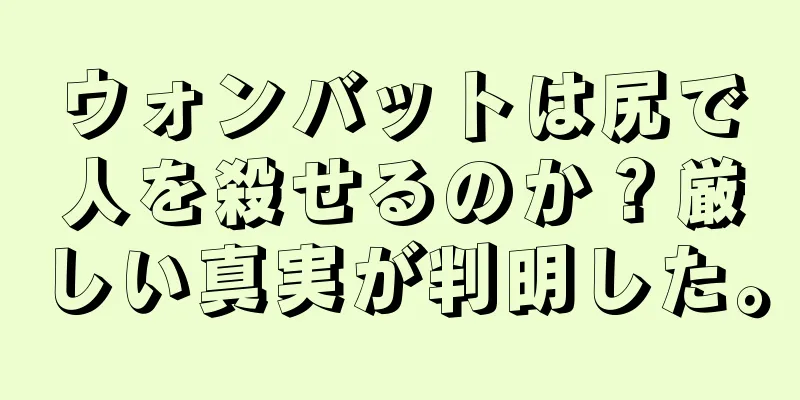 ウォンバットは尻で人を殺せるのか？厳しい真実が判明した。