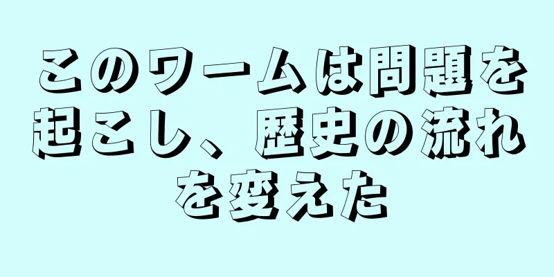 このワームは問題を起こし、歴史の流れを変えた