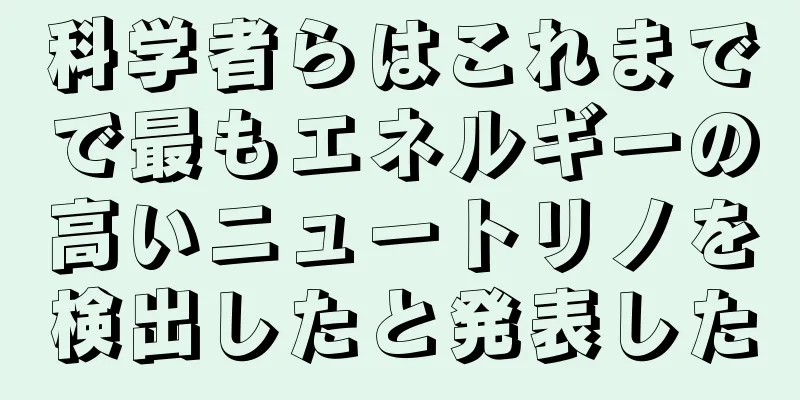 科学者らはこれまでで最もエネルギーの高いニュートリノを検出したと発表した
