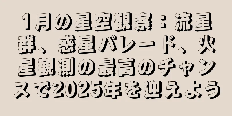 1月の星空観察：流星群、惑星パレード、火星観測の最高のチャンスで2025年を迎えよう