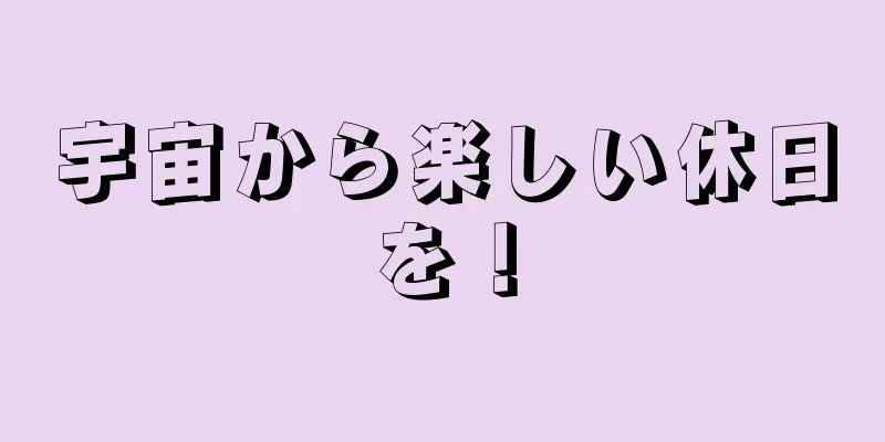 宇宙から楽しい休日を！