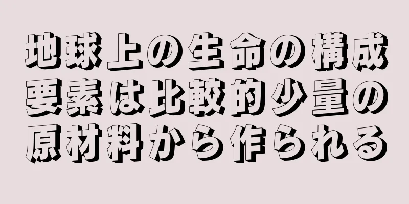 地球上の生命の構成要素は比較的少量の原材料から作られる
