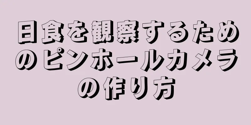 日食を観察するためのピンホールカメラの作り方