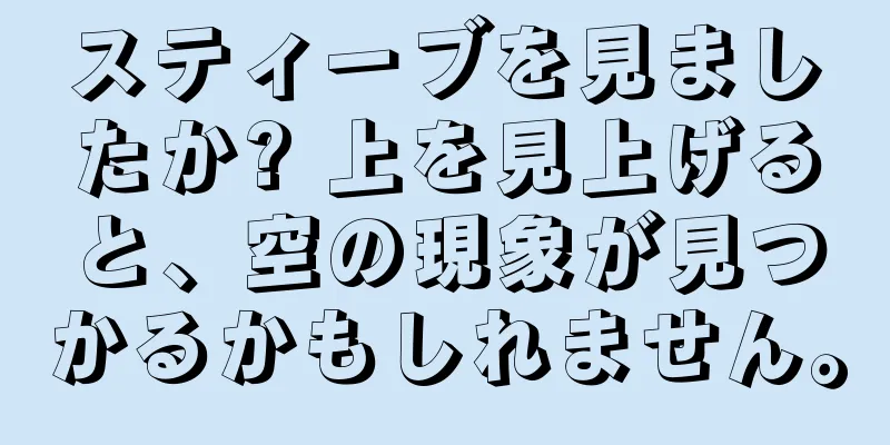 スティーブを見ましたか? 上を見上げると、空の現象が見つかるかもしれません。