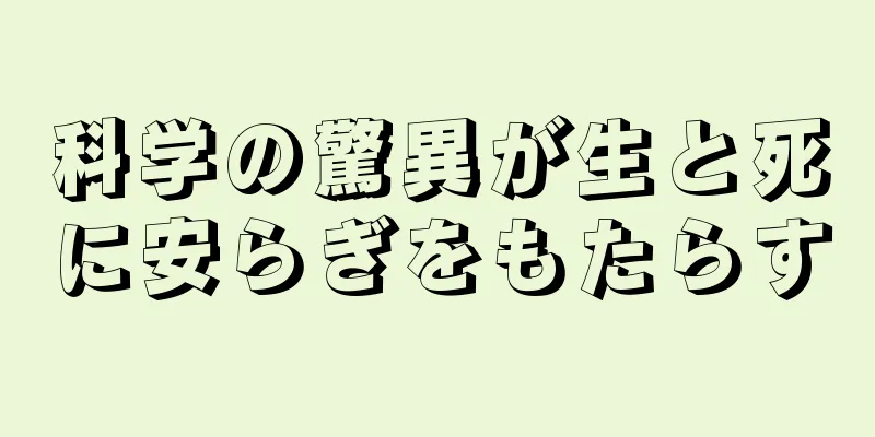 科学の驚異が生と死に安らぎをもたらす
