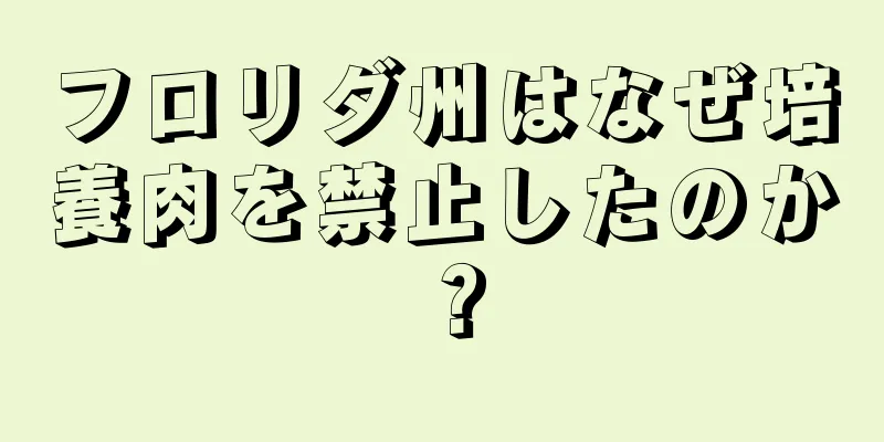 フロリダ州はなぜ培養肉を禁止したのか？