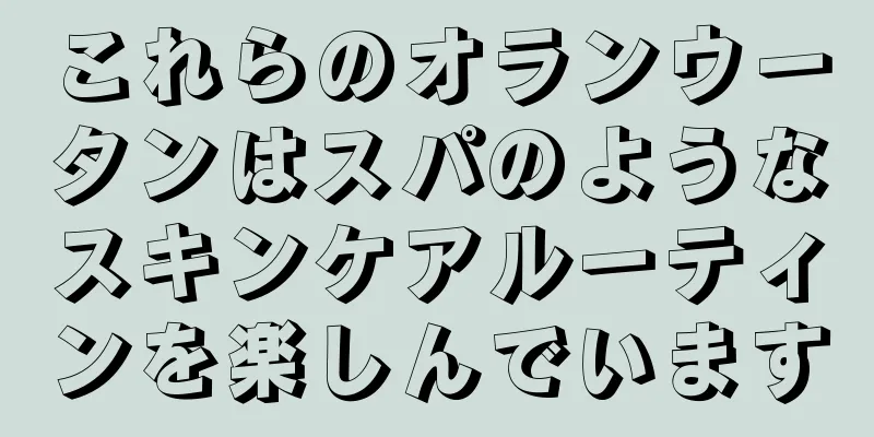 これらのオランウータンはスパのようなスキンケアルーティンを楽しんでいます