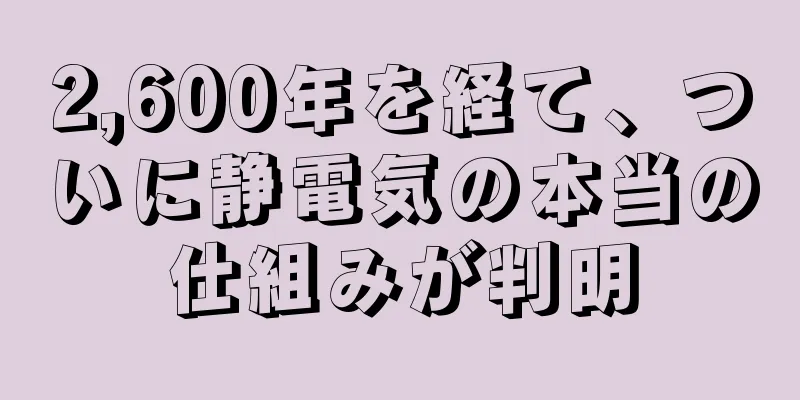 2,600年を経て、ついに静電気の本当の仕組みが判明