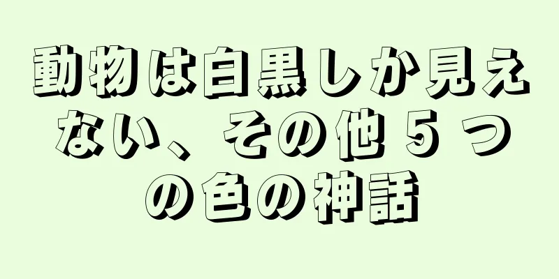 動物は白黒しか見えない、その他 5 つの色の神話