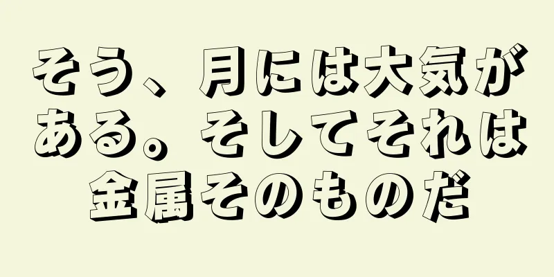 そう、月には大気がある。そしてそれは金属そのものだ