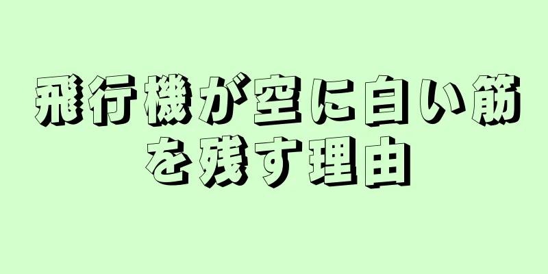 飛行機が空に白い筋を残す理由