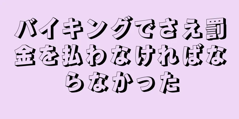 バイキングでさえ罰金を払わなければならなかった