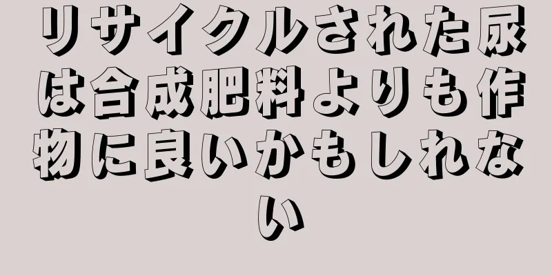 リサイクルされた尿は合成肥料よりも作物に良いかもしれない
