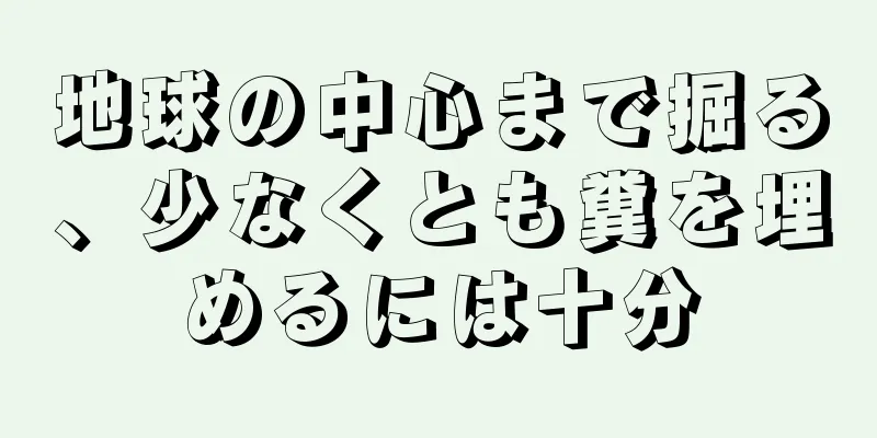 地球の中心まで掘る、少なくとも糞を埋めるには十分