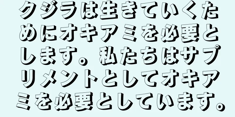 クジラは生きていくためにオキアミを必要とします。私たちはサプリメントとしてオキアミを必要としています。