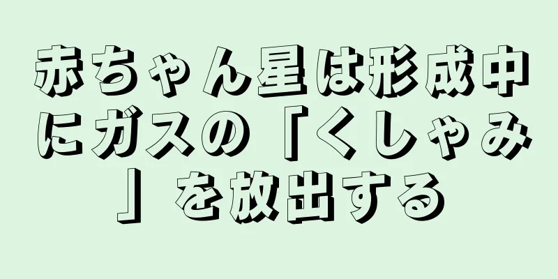 赤ちゃん星は形成中にガスの「くしゃみ」を放出する
