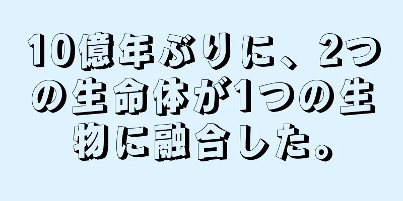 10億年ぶりに、2つの生命体が1つの生物に融合した。