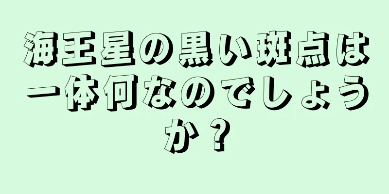海王星の黒い斑点は一体何なのでしょうか？
