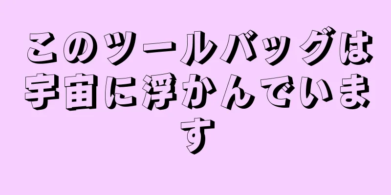 このツールバッグは宇宙に浮かんでいます