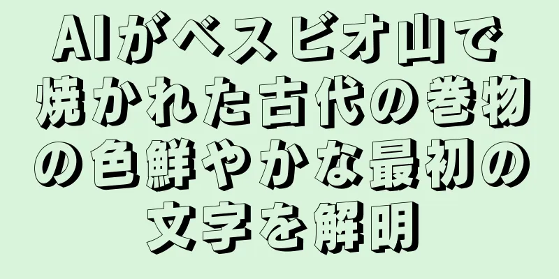 AIがベスビオ山で焼かれた古代の巻物の色鮮やかな最初の文字を解明