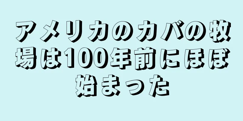 アメリカのカバの牧場は100年前にほぼ始まった