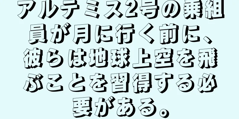 アルテミス2号の乗組員が月に行く前に、彼らは地球上空を飛ぶことを習得する必要がある。