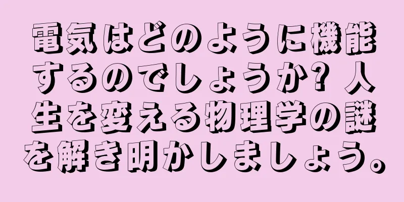 電気はどのように機能するのでしょうか? 人生を変える物理学の謎を解き明かしましょう。