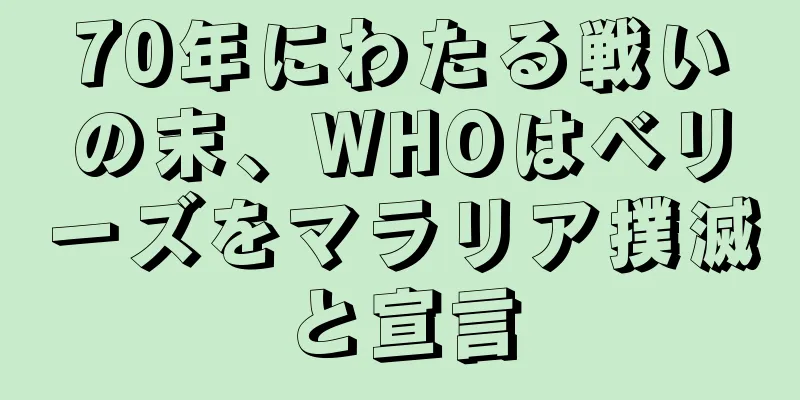 70年にわたる戦いの末、WHOはベリーズをマラリア撲滅と宣言