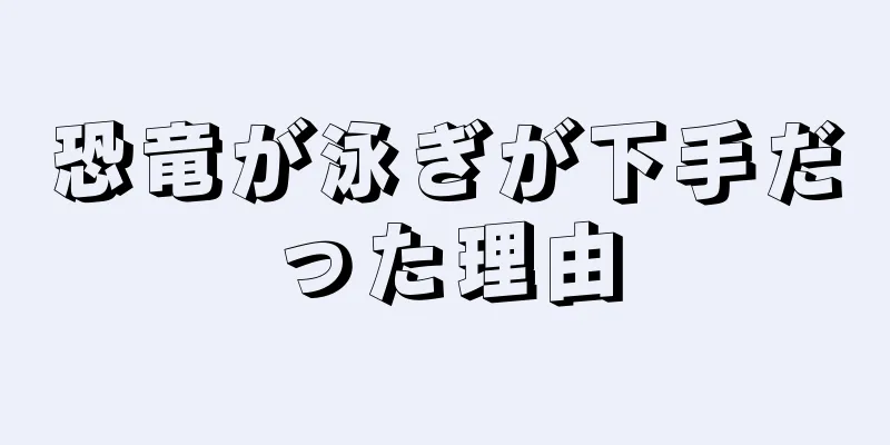 恐竜が泳ぎが下手だった理由