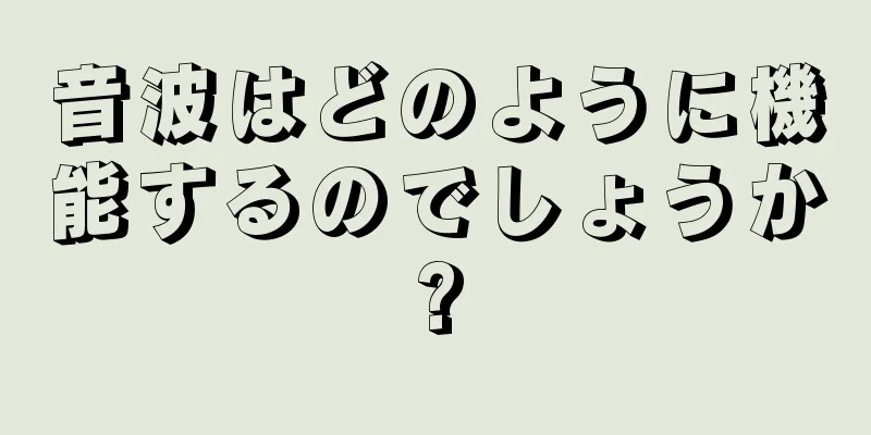 音波はどのように機能するのでしょうか?