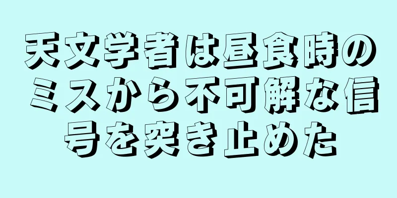 天文学者は昼食時のミスから不可解な信号を突き止めた