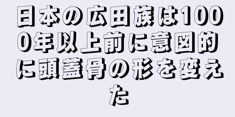 日本の広田族は1000年以上前に意図的に頭蓋骨の形を変えた