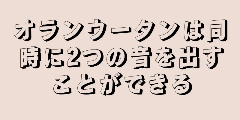 オランウータンは同時に2つの音を出すことができる