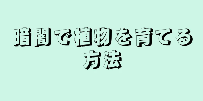 暗闇で植物を育てる方法