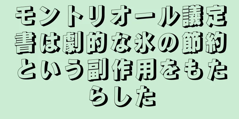 モントリオール議定書は劇的な氷の節約という副作用をもたらした