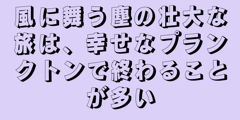 風に舞う塵の壮大な旅は、幸せなプランクトンで終わることが多い