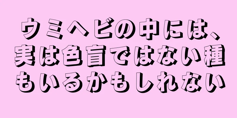 ウミヘビの中には、実は色盲ではない種もいるかもしれない