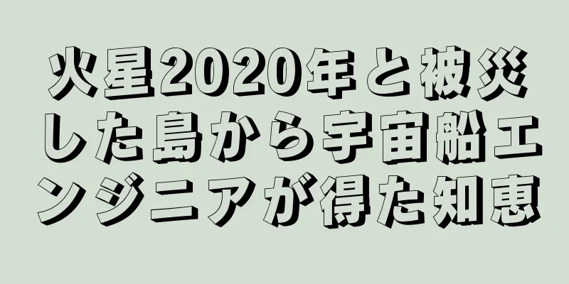 火星2020年と被災した島から宇宙船エンジニアが得た知恵