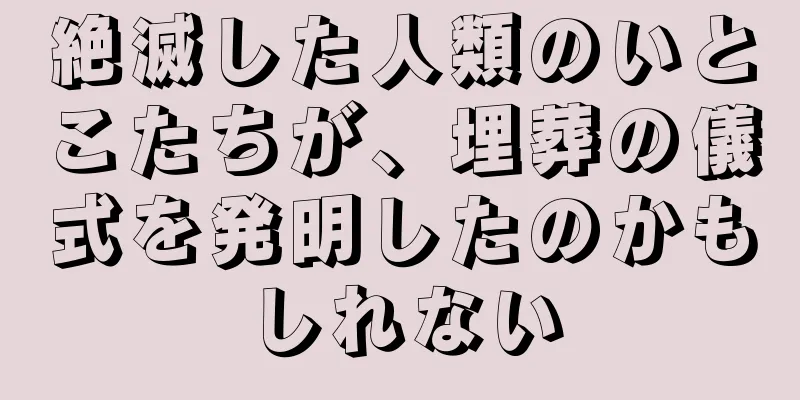 絶滅した人類のいとこたちが、埋葬の儀式を発明したのかもしれない