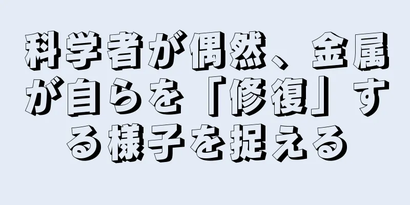 科学者が偶然、金属が自らを「修復」する様子を捉える