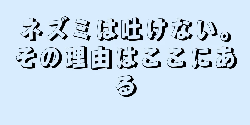 ネズミは吐けない。その理由はここにある
