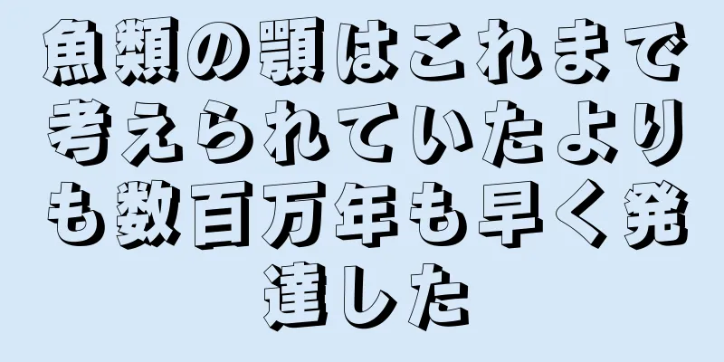 魚類の顎はこれまで考えられていたよりも数百万年も早く発達した