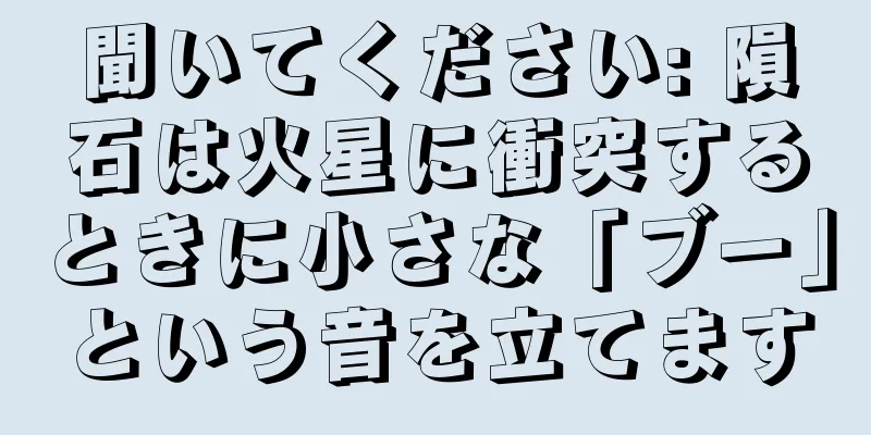 聞いてください: 隕石は火星に衝突するときに小さな「ブー」という音を立てます