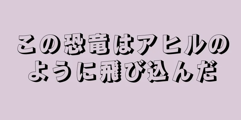 この恐竜はアヒルのように飛び込んだ