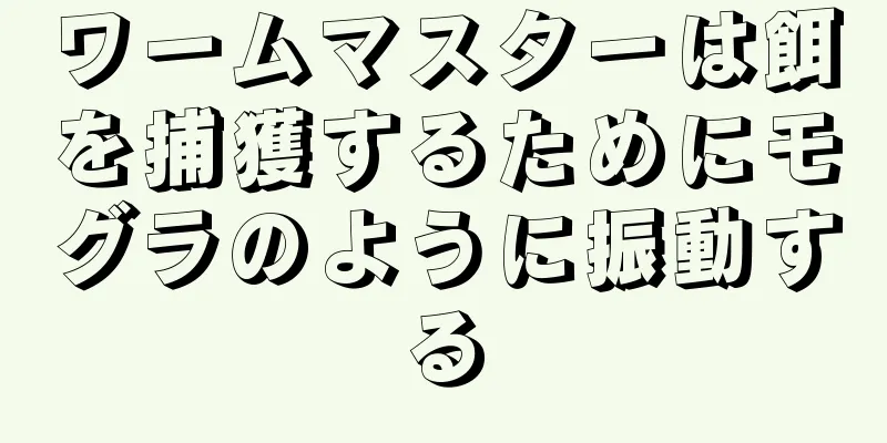 ワームマスターは餌を捕獲するためにモグラのように振動する