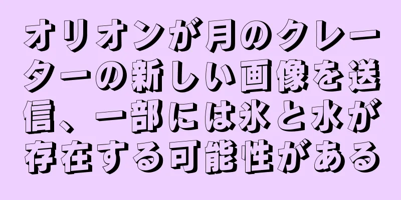 オリオンが月のクレーターの新しい画像を送信、一部には氷と水が存在する可能性がある