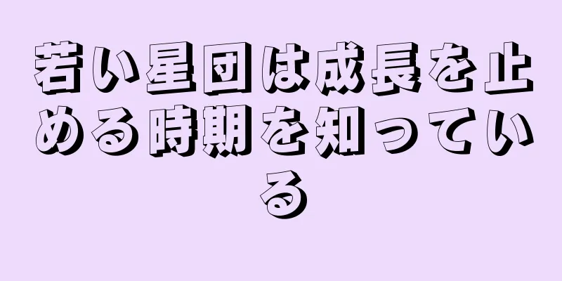若い星団は成長を止める時期を知っている